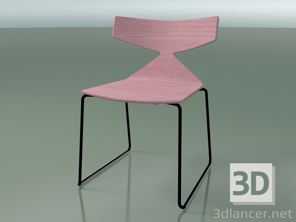 3D modeli İstiflenebilir sandalye 3702 (bir kızakta, Pembe, V39) - önizleme