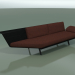 3d model Módulo angular doble Lounge 4407 (90 ° a la derecha, negro) - vista previa