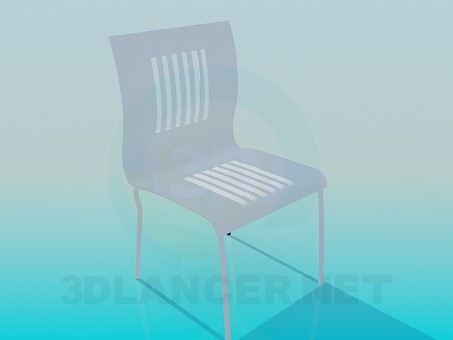 3d model Chair with bars on the back - preview