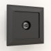 3d model TV socket (black matte) - preview