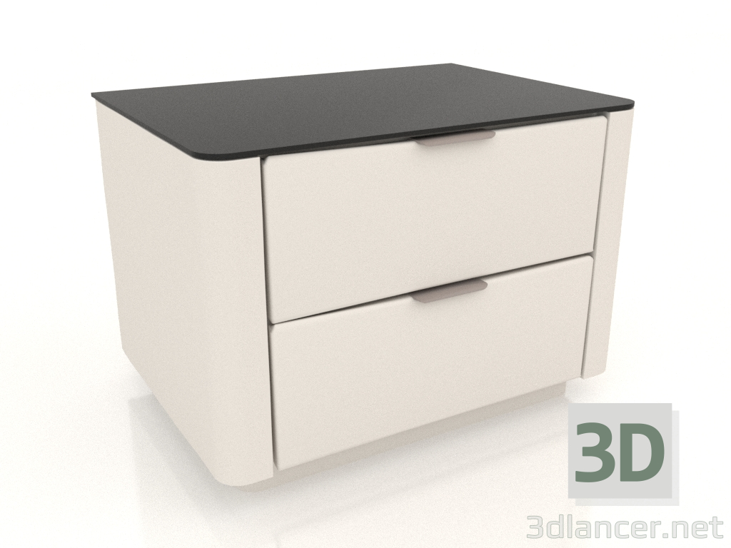 modello 3D Comodino HENDRIX (K260-latte) - anteprima