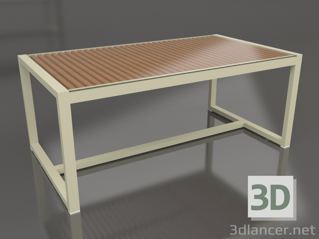 3d model Dining table with glass top 179 (Gold) - preview