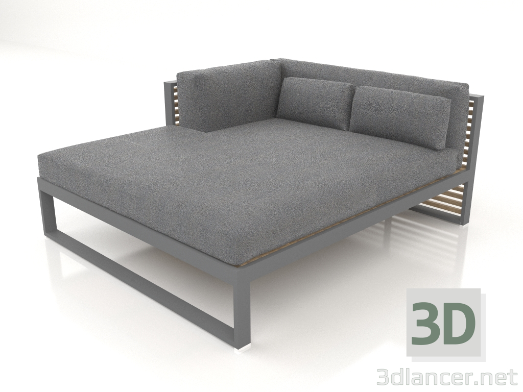 Modelo 3d Sofá modular XL, seção 2 esquerda (Antracite) - preview