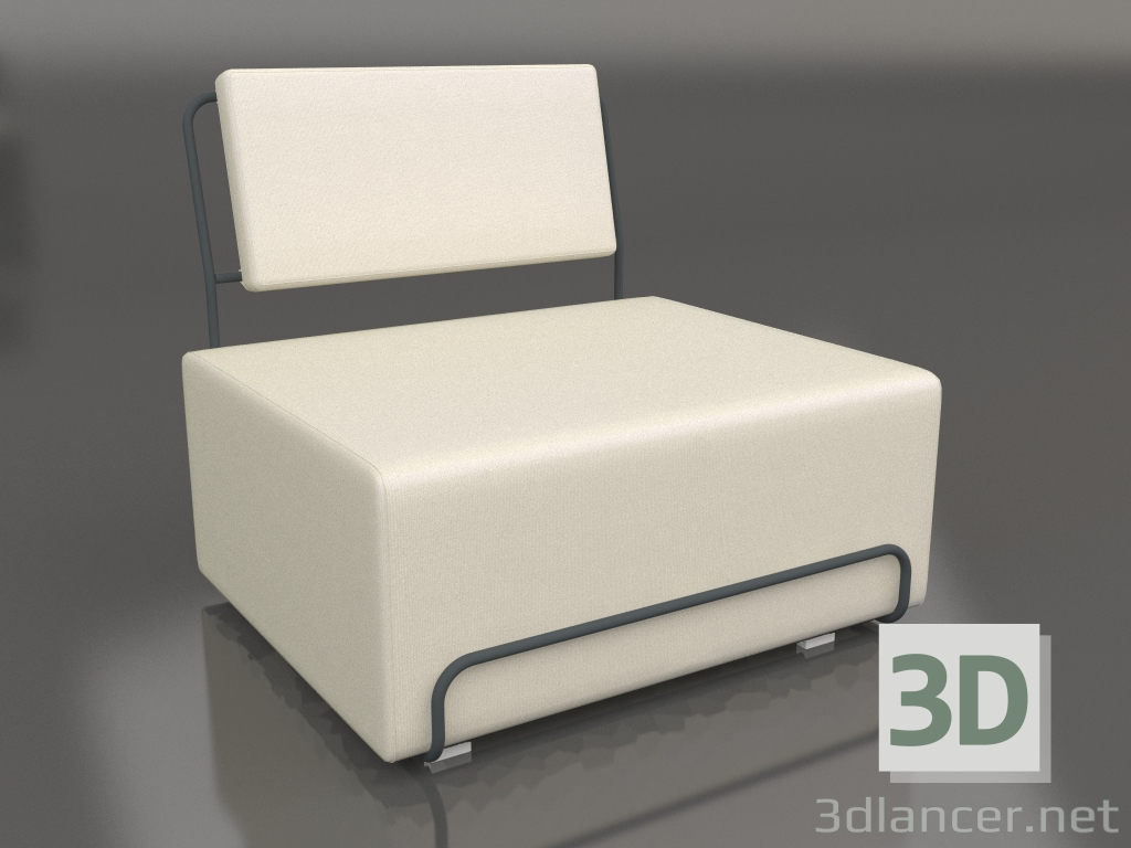 3d model Lounge chair (Anthracite) - preview