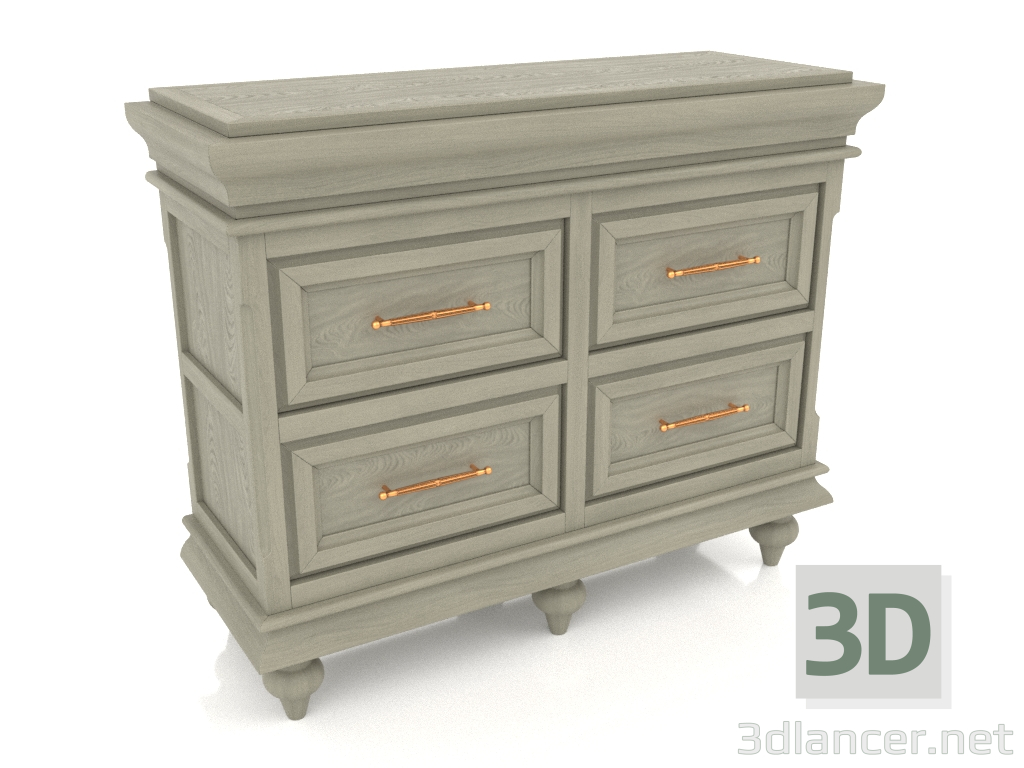 3d model Chest of drawers (2 sections) - preview