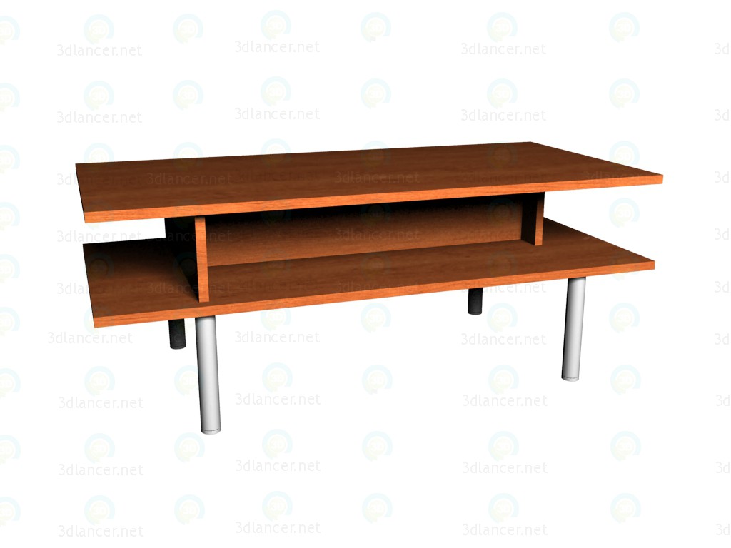 3d model Mesa de centro (cromo) - vista previa