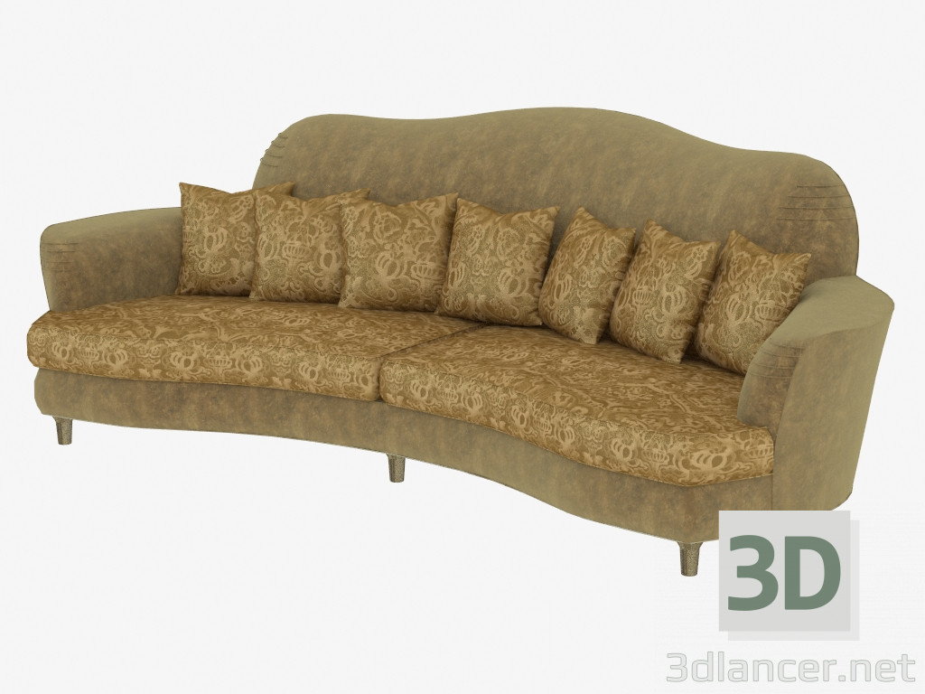 3d model Sofá curvado Ginevra - vista previa