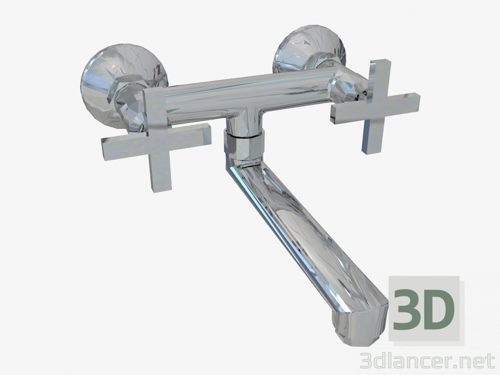 3d model Grifo para lavabo, montado en la pared Lucerna (BEL 050D) - vista previa