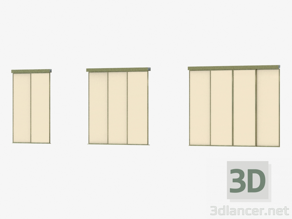 modello 3D Divisorio Interroom A4 (sabbia champane) - anteprima