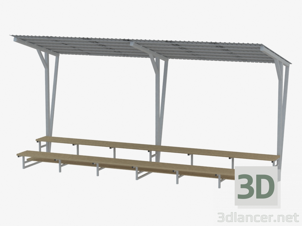 3d model Tribuna de espectadores (24 puestos) (7937) - vista previa