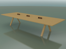 Table avec plan de travail 5007 (H 74-390 x 135 cm, chêne naturel, composition 1)