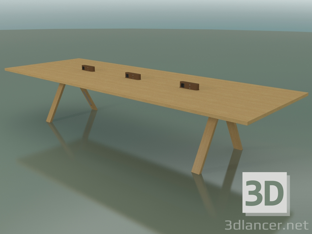 3d модель Стол с офисной столешницей 5007 (H 74 - 390 x 135 cm, natural oak, composition 1) – превью