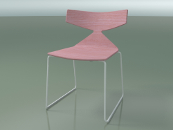 Chaise empilable 3702 (sur un traîneau, rose, V12)