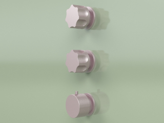 Modelo 3D "Conjunto mezclador termostático con 2 llaves de paso (17 49 0, OR)"