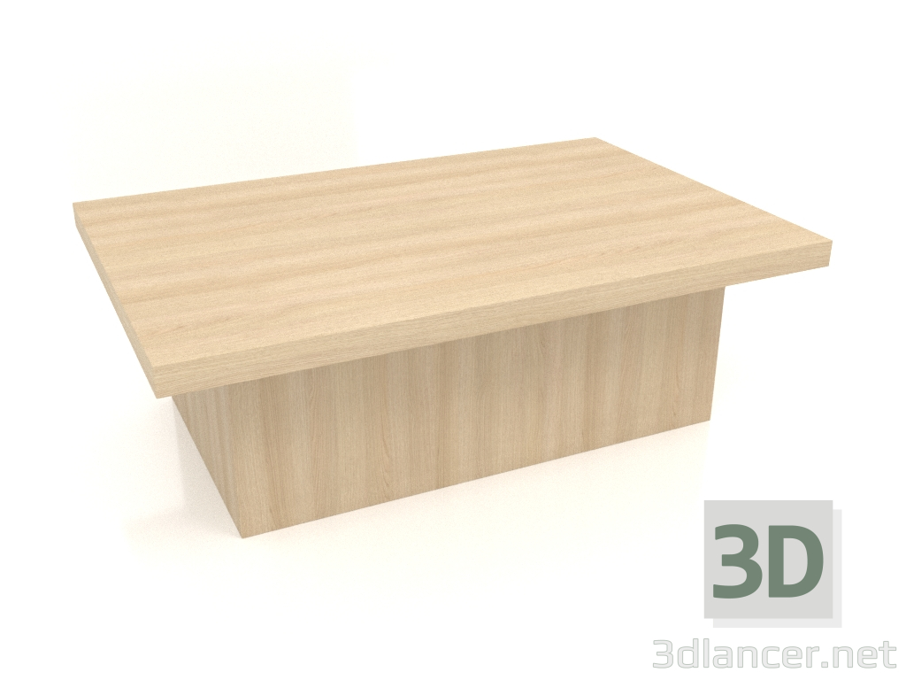 3D Modell Couchtisch JT 101 (1200x800x400, Holz weiß) - Vorschau