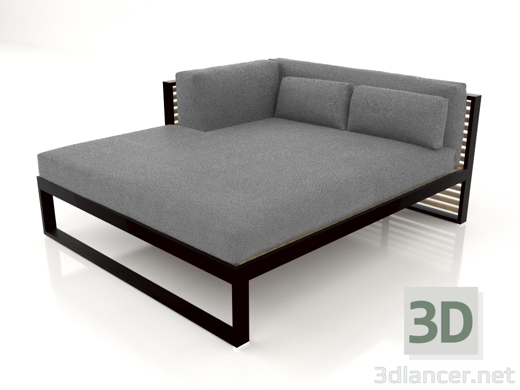 3D Modell XL-Modulsofa, Teil 2 links (Schwarz) - Vorschau