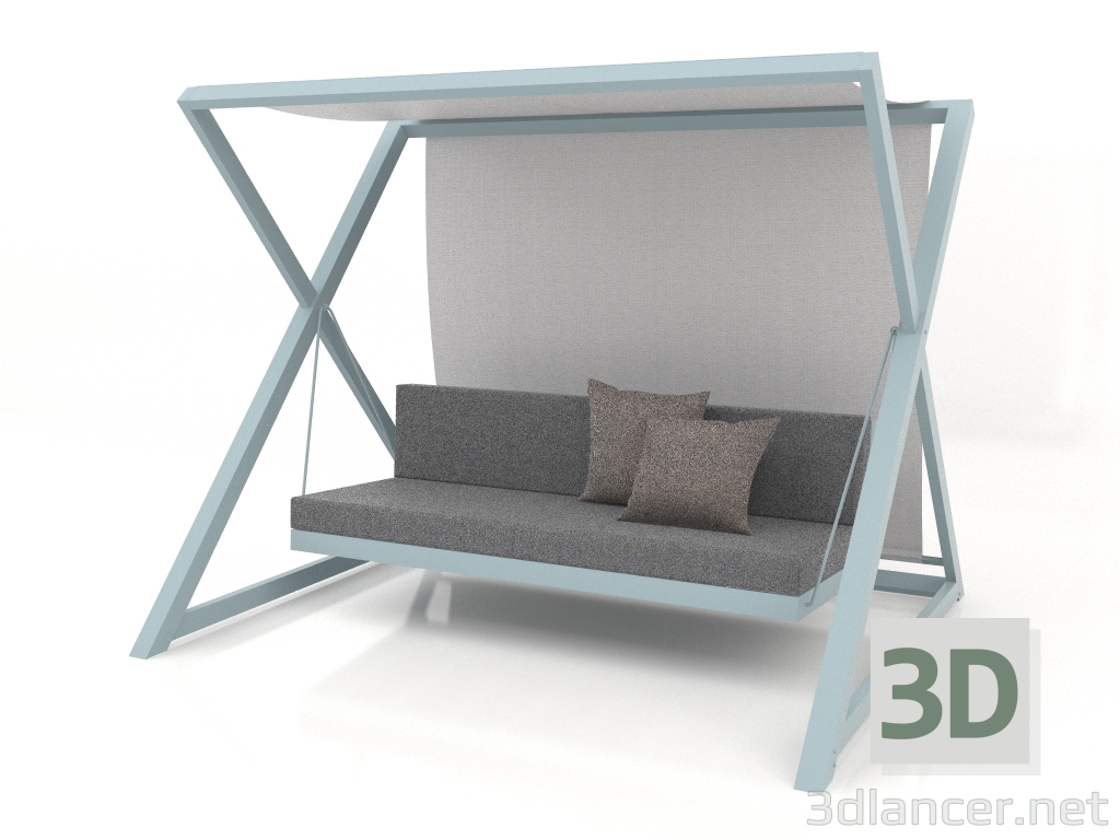 3D modeli Bahçe salıncağı (Mavi gri) - önizleme