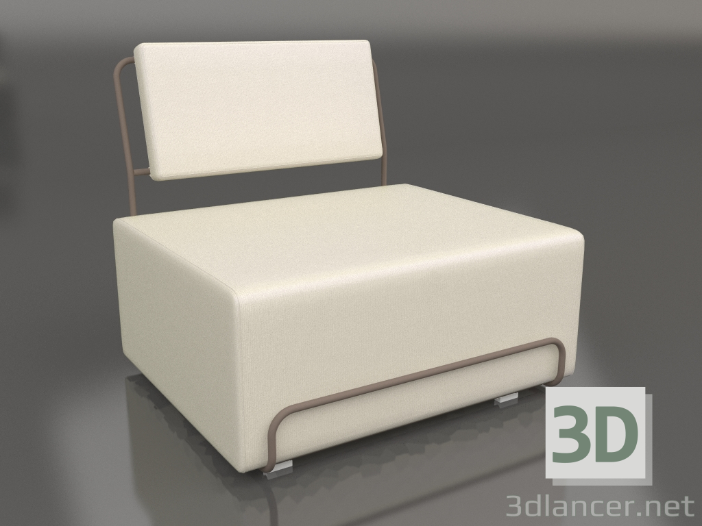 modello 3D Poltrona lounge (Bronzo) - anteprima