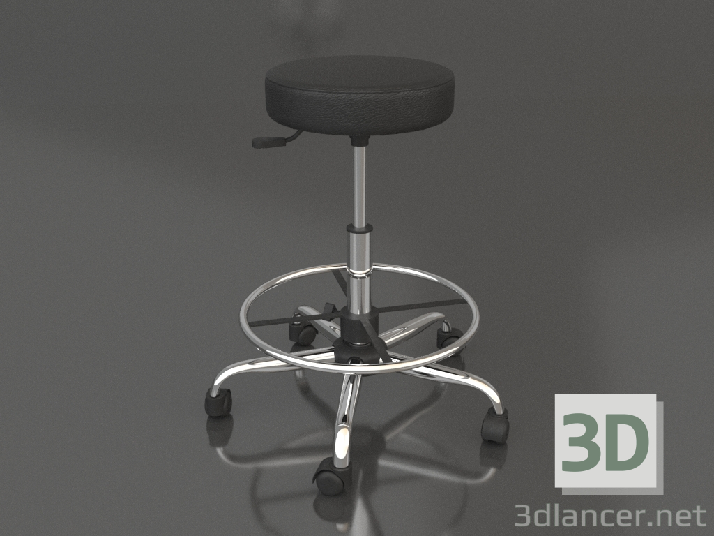 3D Modell Laborhocker T2 (Option 1) - Vorschau 3D Modell Laborhocker T2 (Option 1) - Vorschau