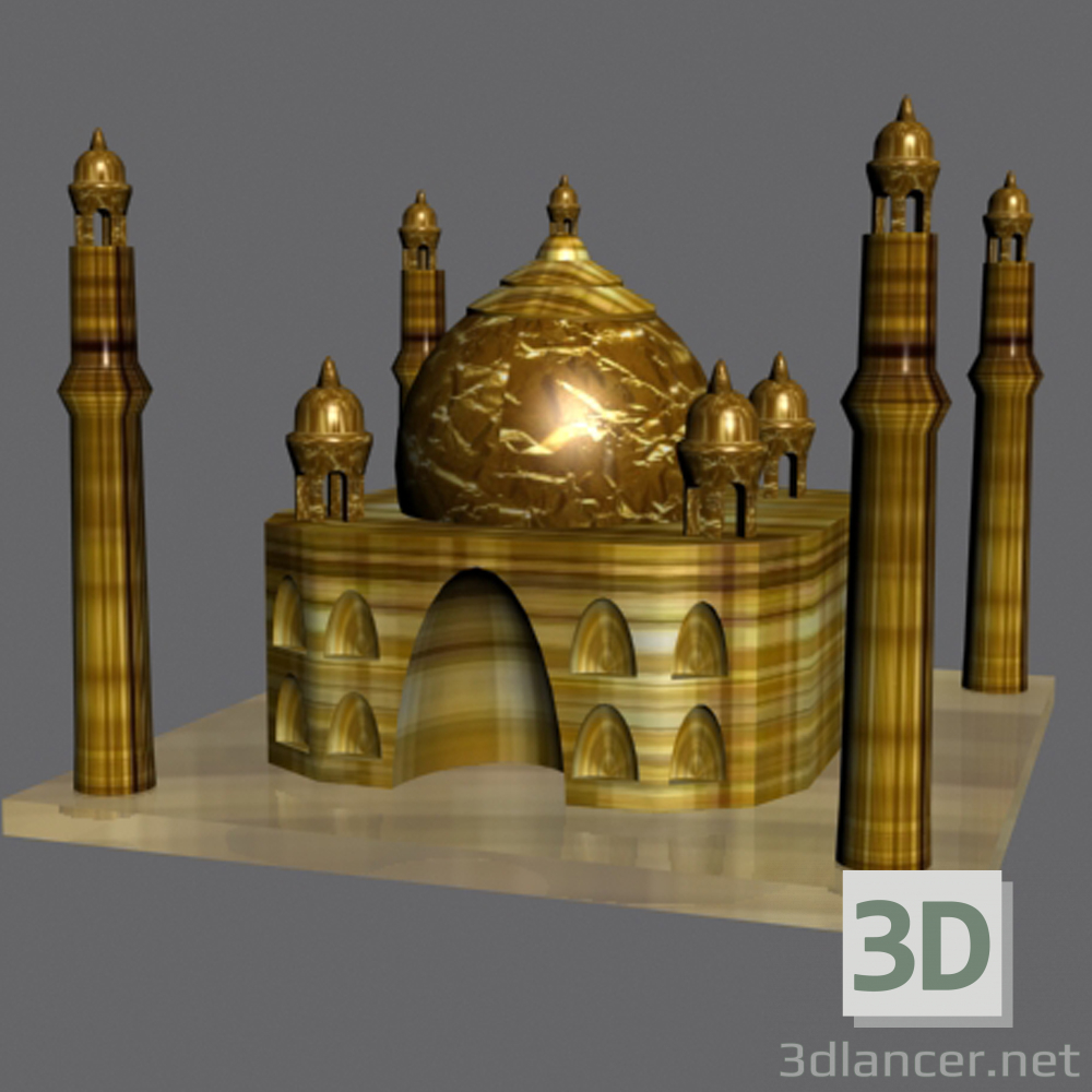 modèle 3D Tajmohol - preview