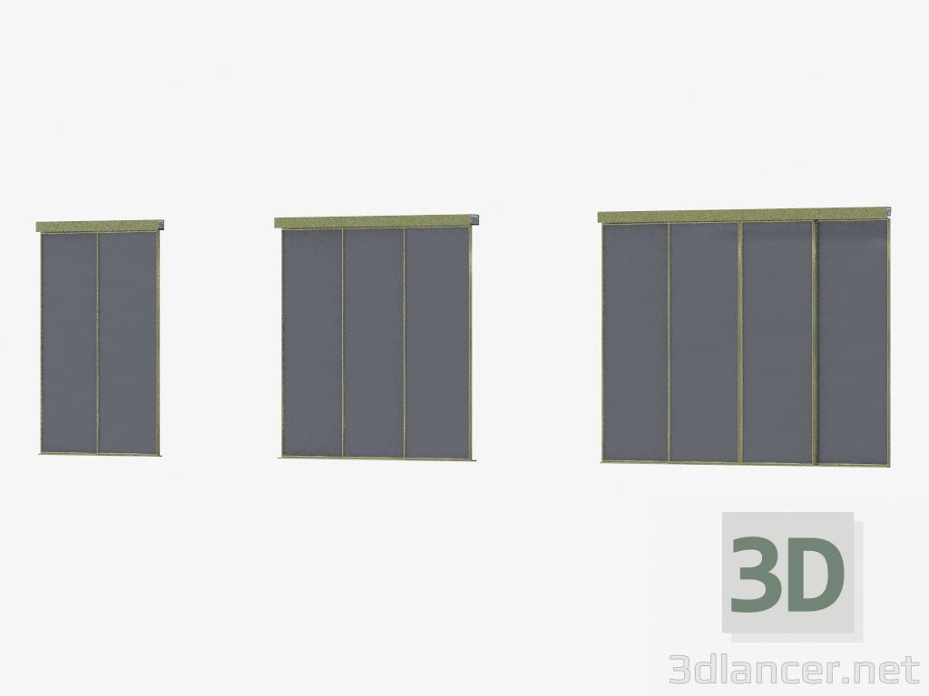 Modelo 3d Partição A4 do Interroom (champane transparente preto) - preview