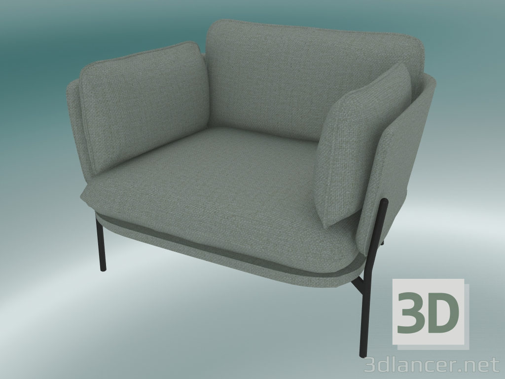 modèle 3D Fauteuil Cloud (LN1, 84x100 N 75cm, Pieds noirs chauds, Sunniva - Sunniva 2 717) - preview