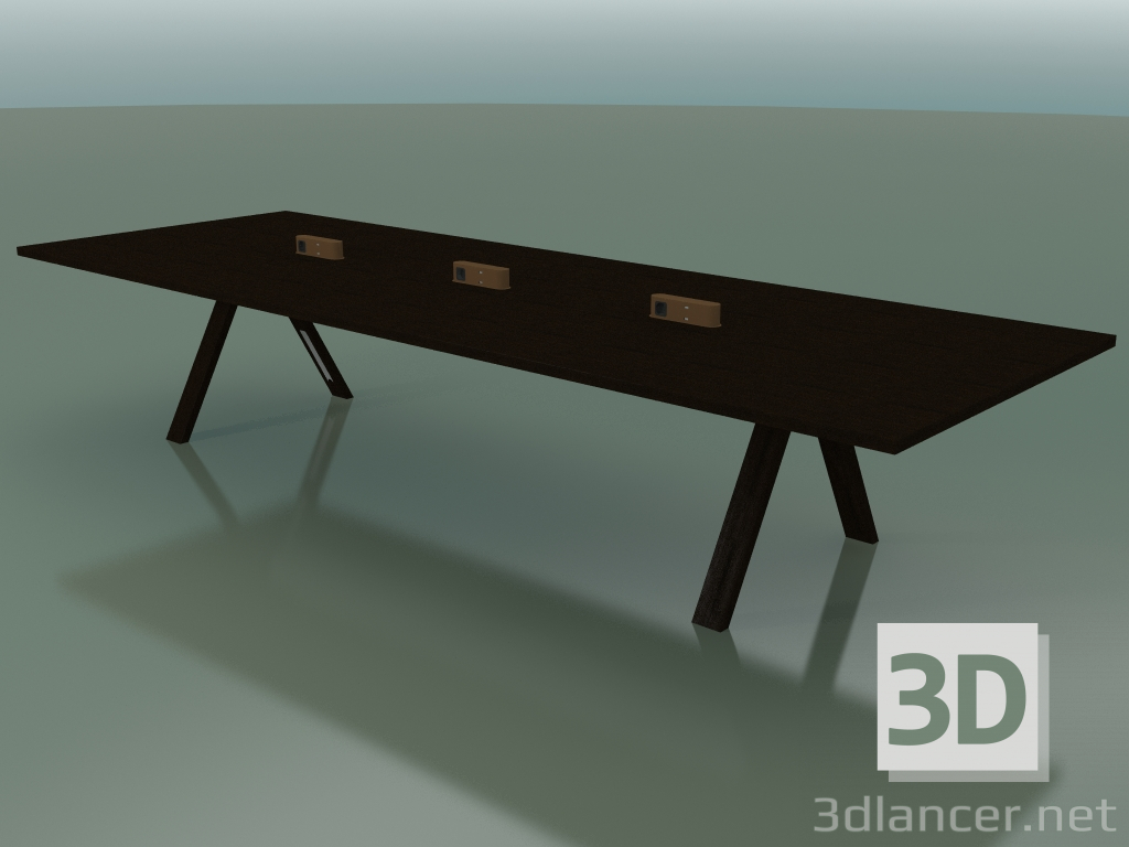 3d модель Стіл з офісної стільницею 5007 (H 74 - 390 x 135 cm, wenge, composition 1) – превью