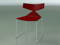 Silla apilable 3702 (en trineo, rojo, V12)