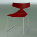 3d model Silla apilable 3702 (en trineo, rojo, V12) - vista previa