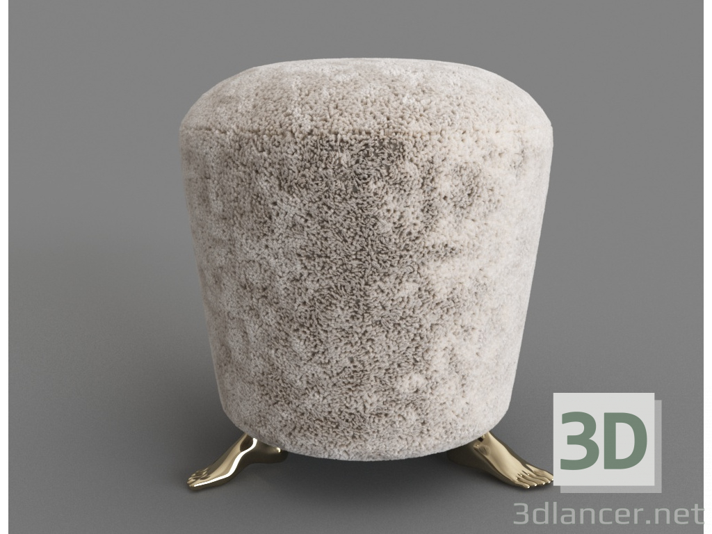 3d model Pie 06.076 Blanco - vista previa