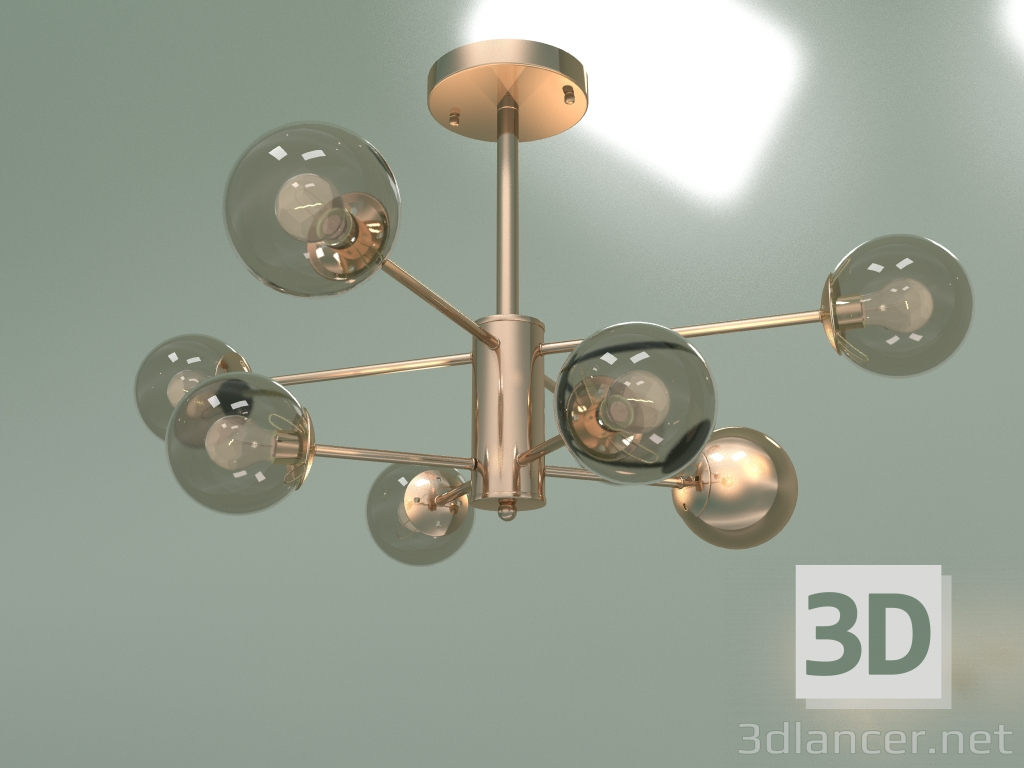 3d model Ceiling chandelier Ascot 30166-8 (gold) - preview