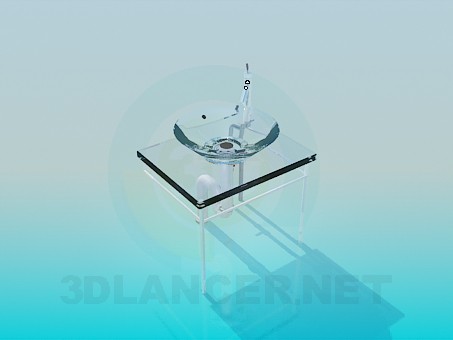 3D Modell Glas-Waschbecken - Vorschau