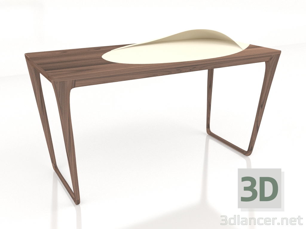 3d model Escritorio Sunday Morning con bolsillo de corian blanco - vista previa