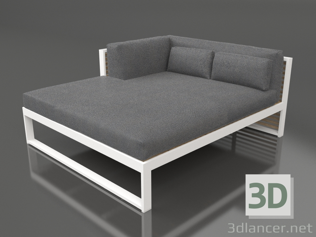 3D Modell XL-Modulsofa, Teil 2 links (Weiß) - Vorschau