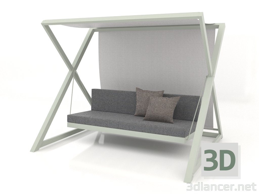 3d model Columpio de jardín (Gris cemento) - vista previa