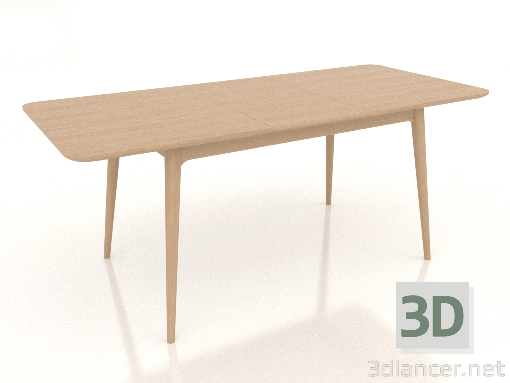 modello 3D Tavolo da pranzo Ekarma pieghevole 1840x800 mm (Rovere sbiancato, opzione 3) - anteprima