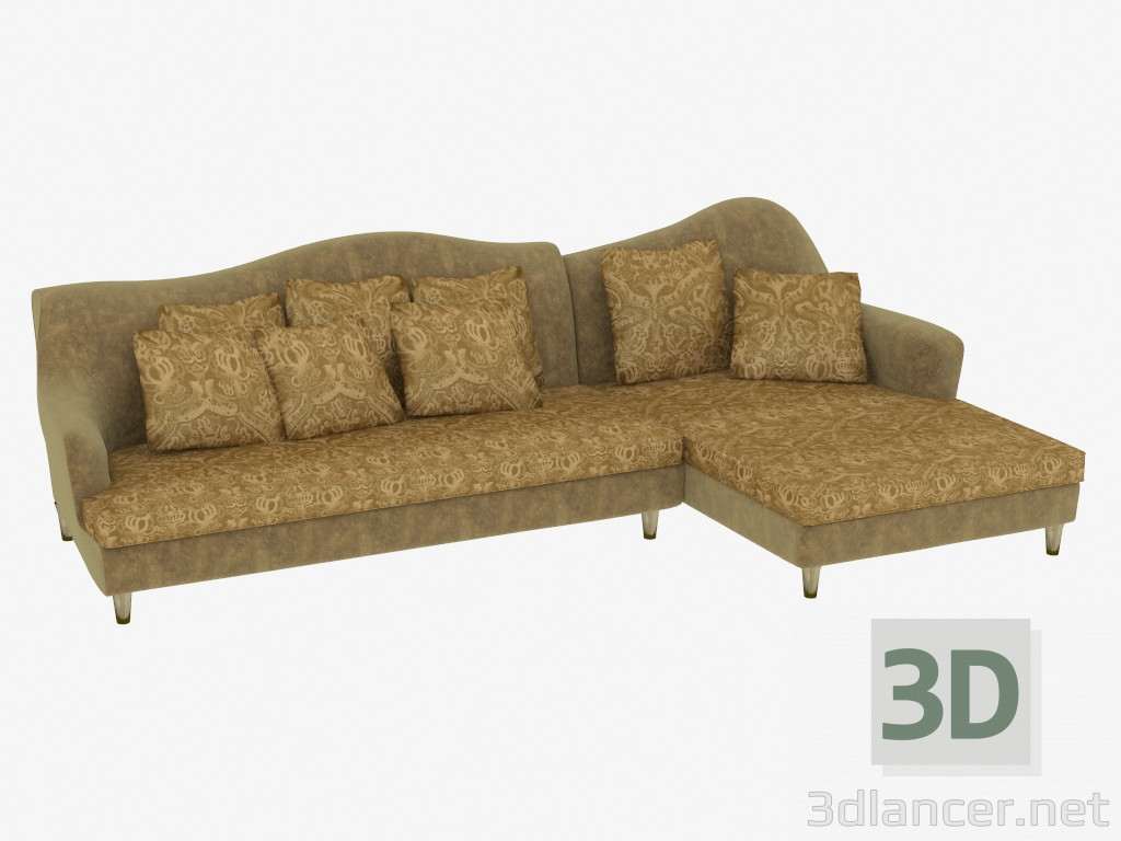 3d model Sofá rinconero modular Ginevra - vista previa