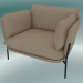 3d model Sillón Cloud (LN1, 84x100 N 75cm, patas negras cálidas, cuero - anilina de seda) - vista previa