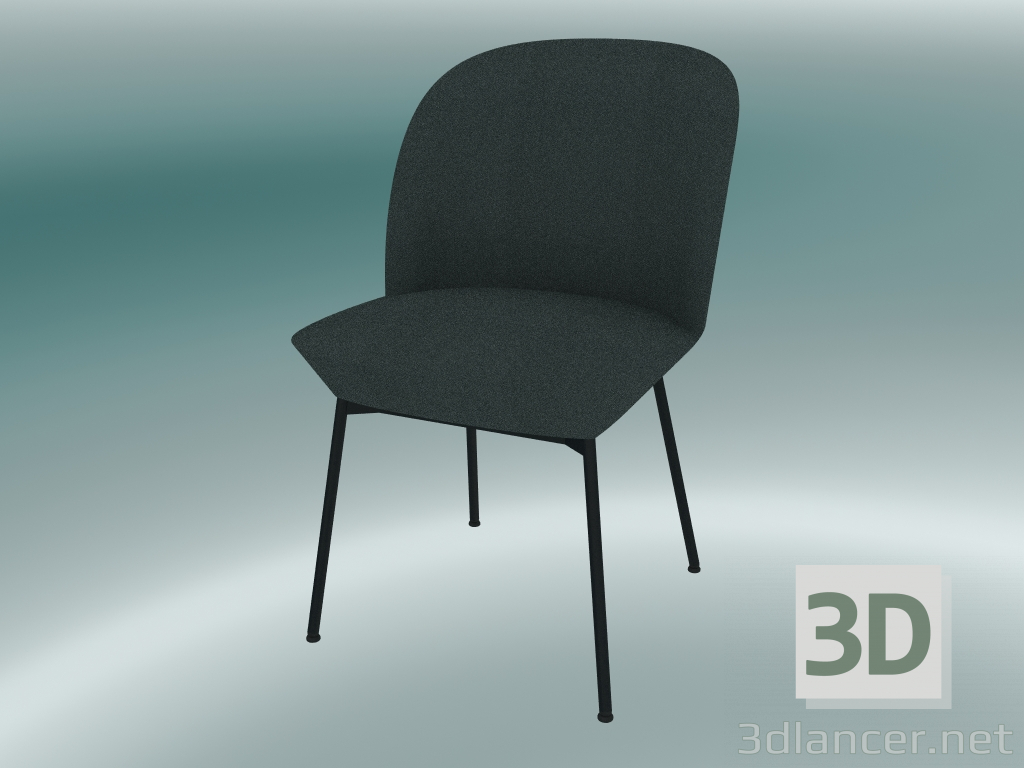 3d model Silla Oslo (Twill Weave 990, negro antracita) - vista previa