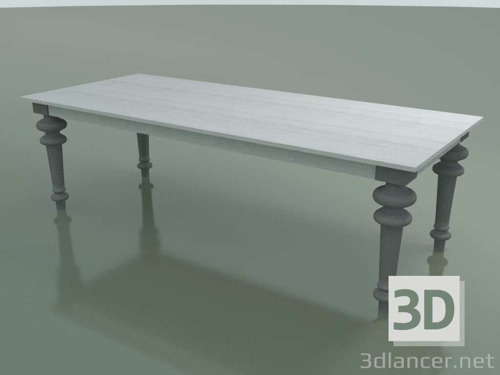 3d model Mesa de comedor (33, blanco, piedra Piasentina) - vista previa