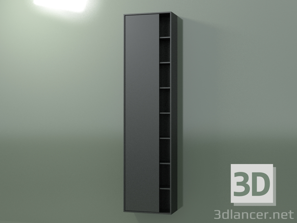 3d model Wall cabinet with 1 left door (8CUCFCS01, Deep Nocturne C38, L 48, P 24, H 192 cm) - preview