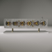 3d Clock on lamps IN-4.IN4 Glow Tube Nixie Electron Tube Clock model buy - render