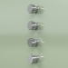 3d model Thermostatic mixer set with 3 shut-off valves (17 50 0, AS) - preview