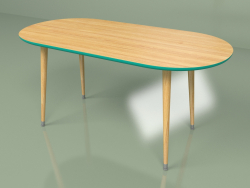 Table basse Placage de savon (turquoise)