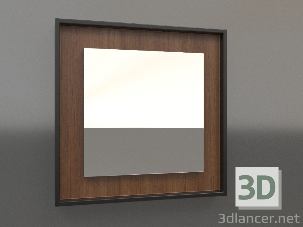 modello 3D Specchio ZL 18 (400x400, legno marrone chiaro, nero) - anteprima