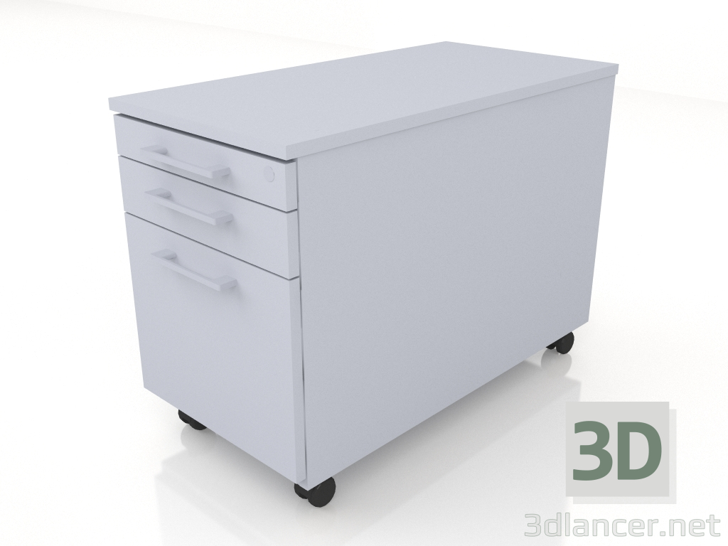 modello 3D Piedistallo mobile Basic KRT120 (402x800x586) - anteprima