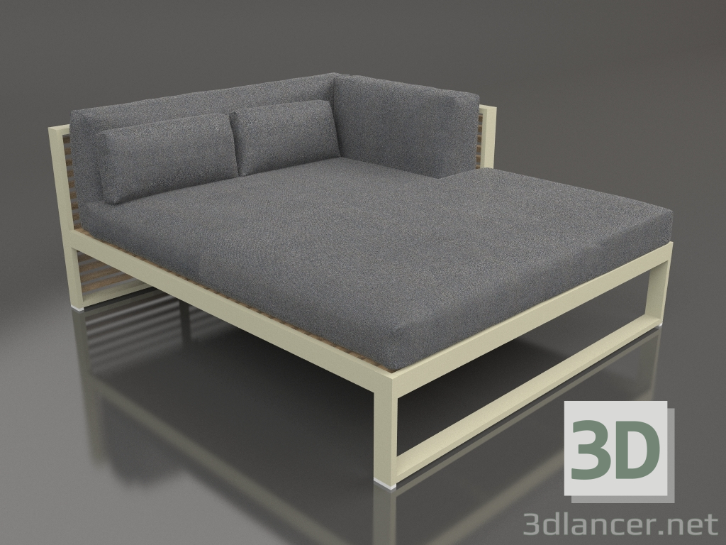 3d model Sofá modular XL, sección 2 derecha (Oro) - vista previa