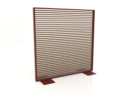 Cloison en bois artificiel et aluminium 150x150 (Teck, Vin rouge)