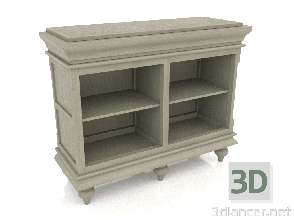 modèle 3D Armoire ouverte (2 sections) - preview