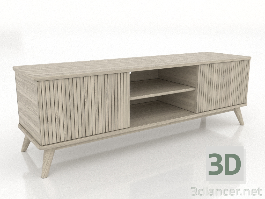 3d модель Тумба ТВ OPEN 1500 мм (освітлений дуб) – превью 3d модель Тумба ТВ OPEN 1500 мм (освітлений дуб) – превью